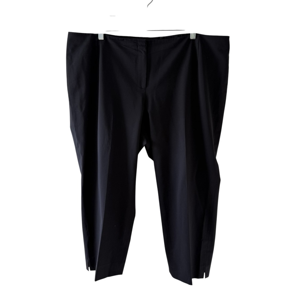 Lafayette 148 Black High Waist Cropped Ponte Dress Pants Women Size 18W Stretch - Picture 3 of 14